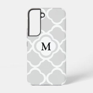 Elegant Monogram Grey Samsung Galaxy Case