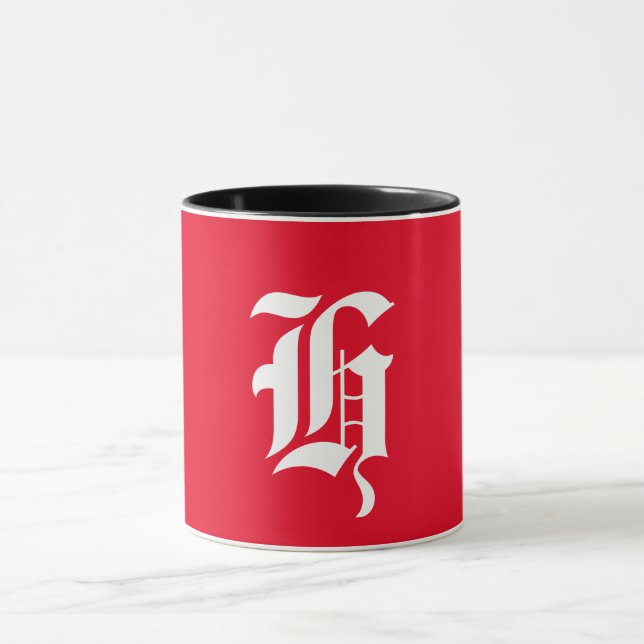 Elegant Monogram H Mug (Center)
