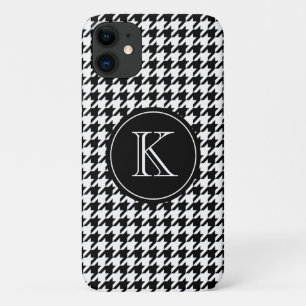 Elegant monogram houndstooth pattern iPhone 7 case