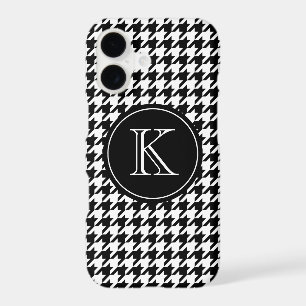 Elegant monogram houndstooth pattern iPhone 7 case