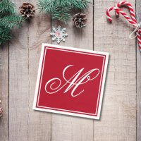 Elegant Monogram Initial Christmas Party