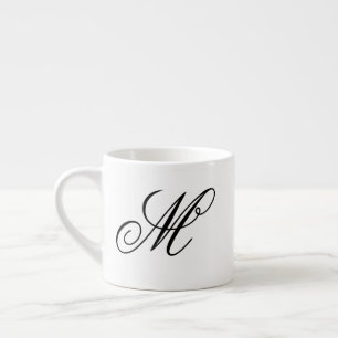 Elegant Monogram Initial Espresso Cup