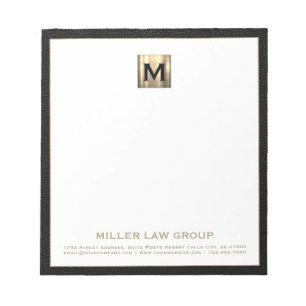 Elegant Monogram Initial Logo  Notepad