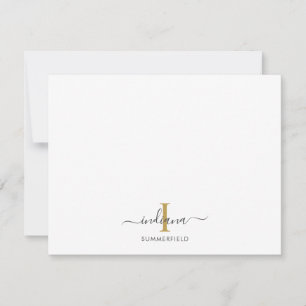 Elegant Monogram Initial Modern Script Card
