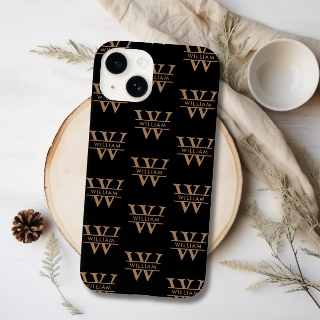 Elegant Monogram Initial Name Black Personalised Case-Mate iPhone Case (Elegant Monogram Initial Name Black Personalized Case-Mate iPhone Case
)