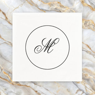Elegant Monogram Initial  Napkin
