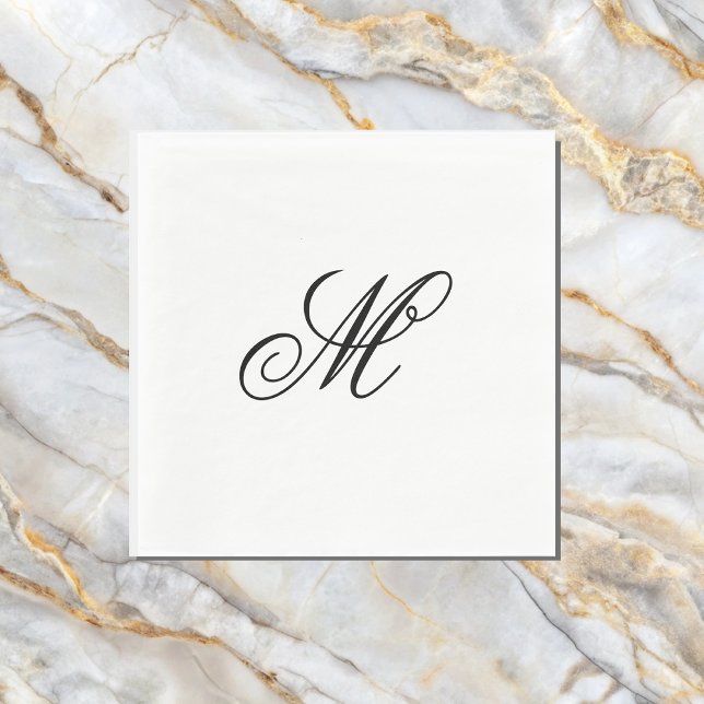 Elegant Monogram Initial  Napkin (Creator Uploaded)