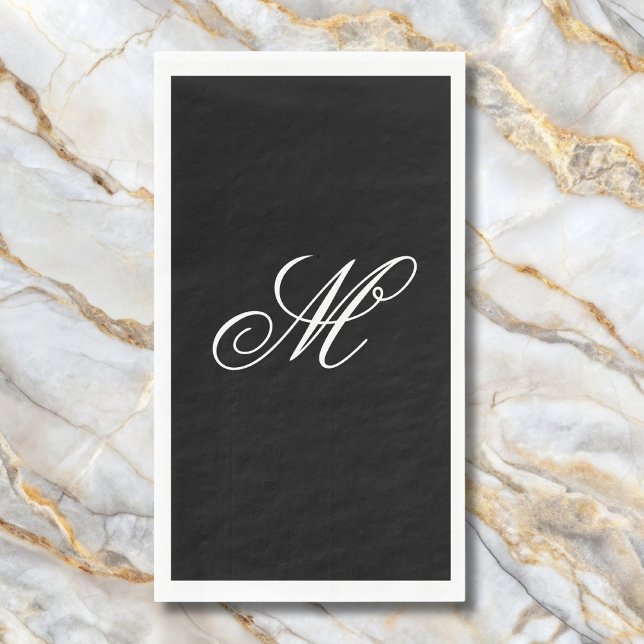 Elegant Monogram Initial  Napkin (Creator Uploaded)