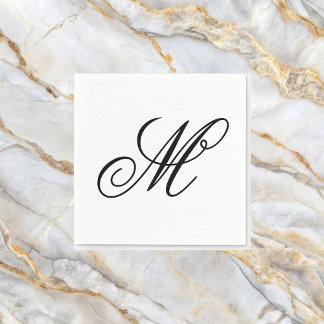 Elegant Monogram Initial Napkin
