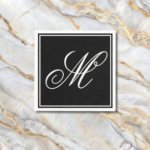Elegant Monogram Initial  Napkin