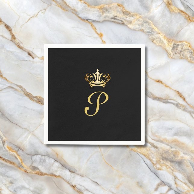 Elegant Monogram Initial  Napkin (Creator Uploaded)