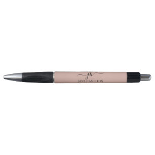 Elegant Monogram Initial Script Name Pen