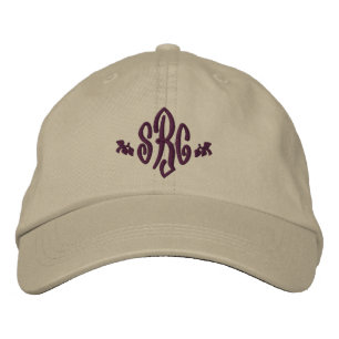 Elegant Monogram Initials Personalised Embroidered Hat