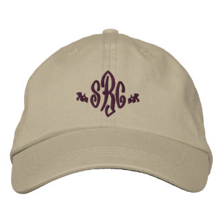 Elegant Monogram Initials Personalised Embroidered Hat