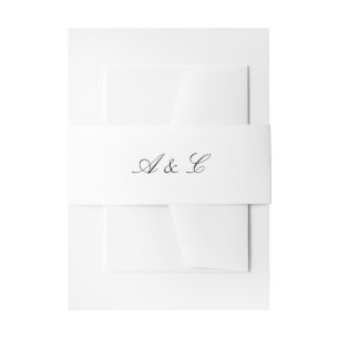 Elegant Monogram  Invitation Belly Band