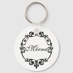 Elegant Monogram Keychain