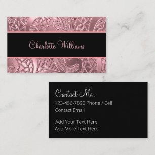Elegant Monogram Ladies Contact Cards