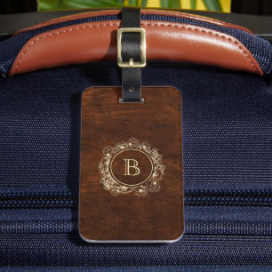 Elegant Monogram Luggage Tag