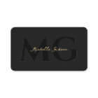 Elegant Monogram Luxury Black Professional 