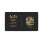 Elegant Monogram Luxury Black Professional 