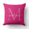 Elegant Monogram Magenta Pink Stylish Girly Script
