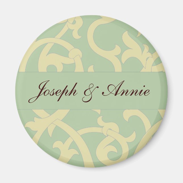Elegant Monogram Magnets (Front)