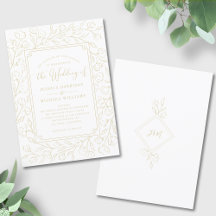 Elegant Monogram Minimalist Classic Floral Wedding