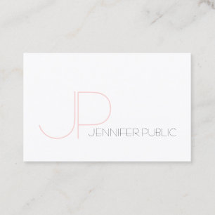 Elegant Monogram Minimalist Plain Modern Simple Business Card