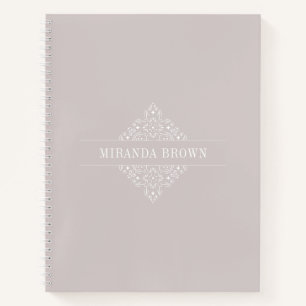 Elegant Monogram Minimalist Simple Classy Notebook