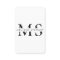 Elegant monogram modern black white rounded