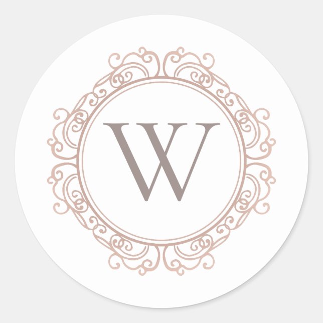 Elegant Monogram Modern Classic Seal (Front)