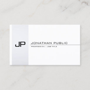 Elegant Monogram Modern Minimalist Plain Simple Business Card