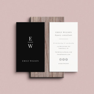 Elegant Monogram Modern Minimalist Professional Bu Business Card