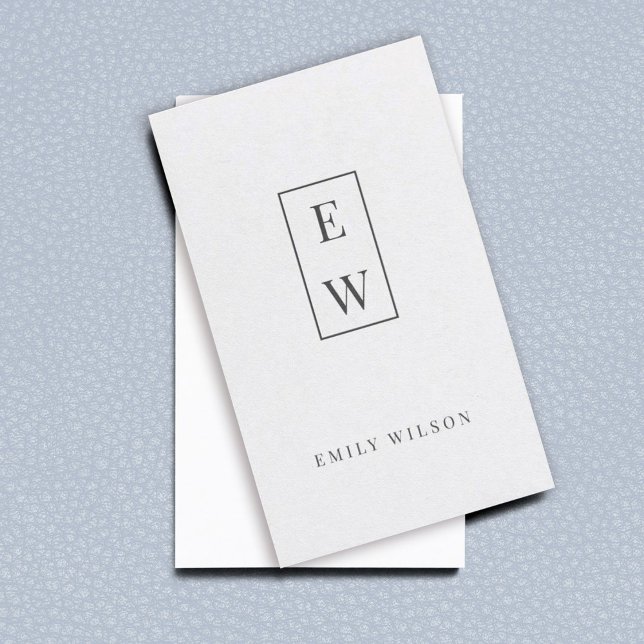 Elegant Monogram Modern Minimalist Professional Business Card (Creator Uploaded)