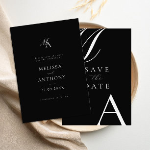 Elegant Monogram Modern Minimalist Wedding Save The Date