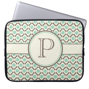 Elegant Monogram Modern Pattern Laptop Bag