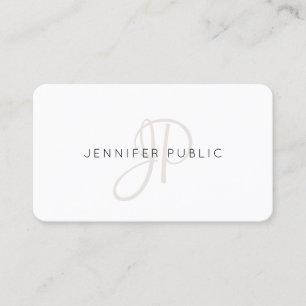 Elegant Monogram Modern Professional Personalised Business Card