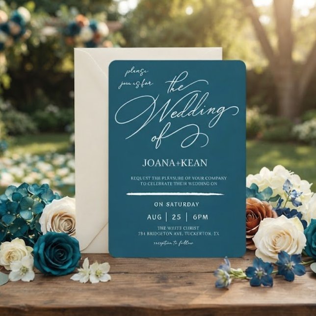 Elegant Monogram Modern Wedding Invitation (Creator Uploaded)