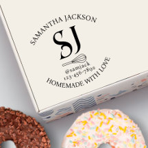 Elegant Monogram Name Bakery Business