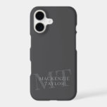 Elegant Monogram Name Personalised Text<br><div class="desc">Monogram and name personalised Custom Phone Case with Text from Ricaso. This custom design lets you add your own text or name for a unique, one-of-a-kind look. Features: Layout for monogrammed initials in a modern, balanced typography style Add custom text Durable, high-quality material protects your phone in style Available for...</div>