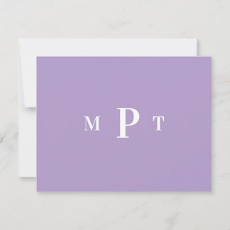 Elegant Monogram Personal Stationery Invitation