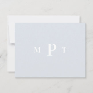 Elegant Monogram Personal Stationery Invitation