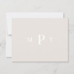 Elegant Monogram Personal Stationery Invitation