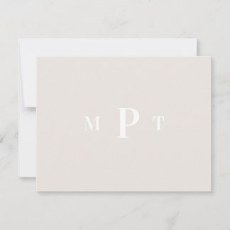 Elegant Monogram Personal Stationery Invitation