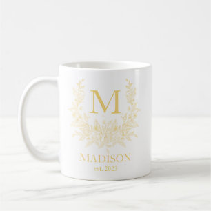 Elegant Monogram Personalised Coffee Mug