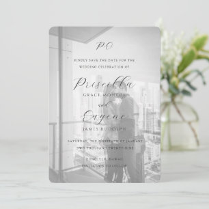 Elegant Monogram Photo Classic Wedding Save The Date