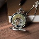 Elegant Monogram Photo Pocket Watch<br><div class="desc">Elegant monogram and special date personalised photo design perfect for wedding anniversaries,  graduations,  Father's Day,  Christmas,  and more!</div>