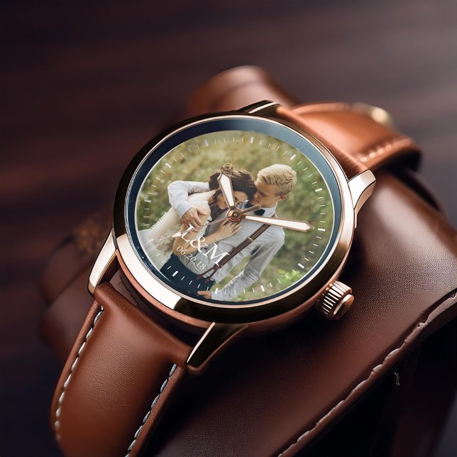 Elegant Monogram Photo Watch (Inspiration mockup (not actual product))
