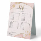 Elegant Monogram Pink Gold Marble Agate Price List
