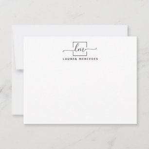 Elegant Monogram Professional Stationery  Card